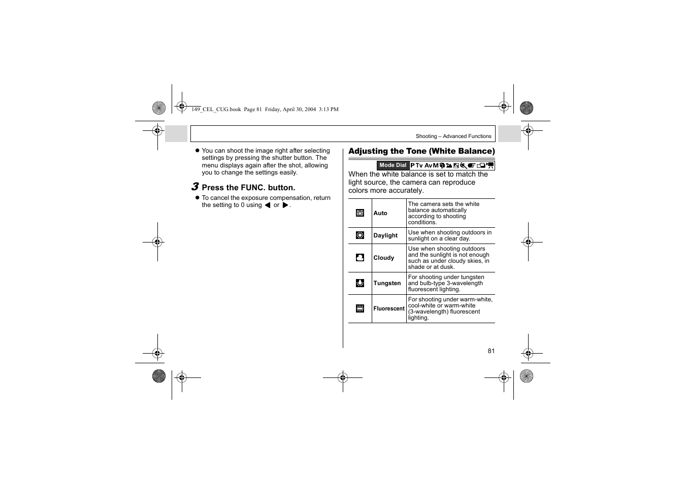 Canon A85 User Manual | Page 83 / 162