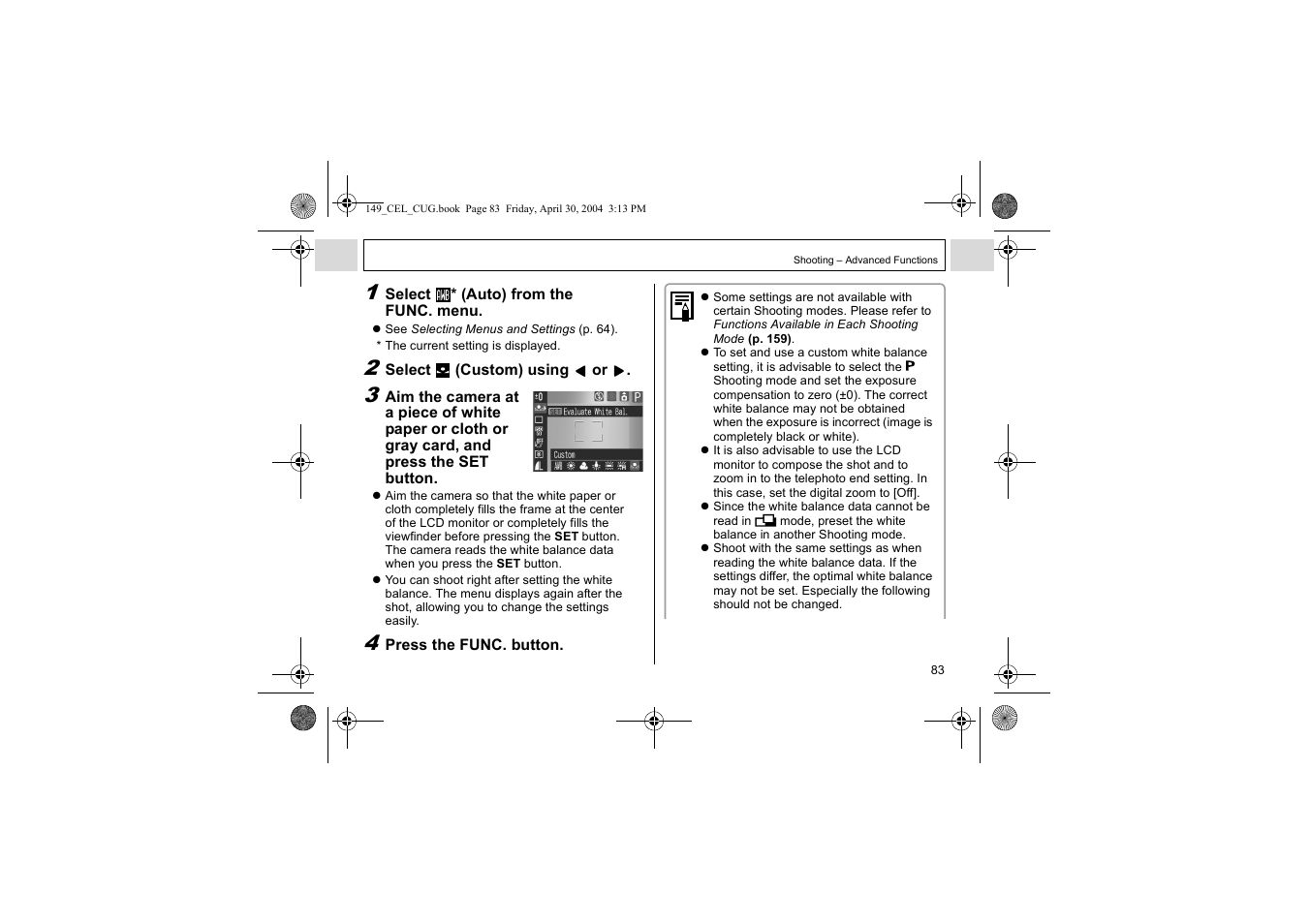 Canon A85 User Manual | Page 85 / 162