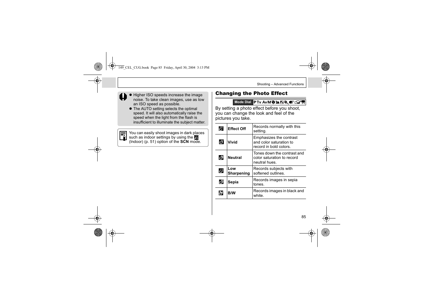 Canon A85 User Manual | Page 87 / 162