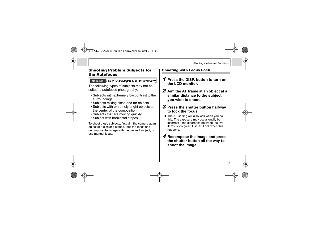 Canon A85 User Manual | Page 89 / 162