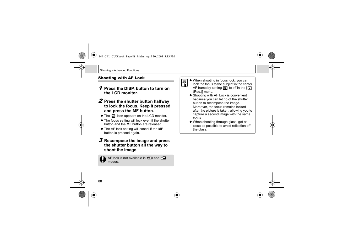 Canon A85 User Manual | Page 90 / 162