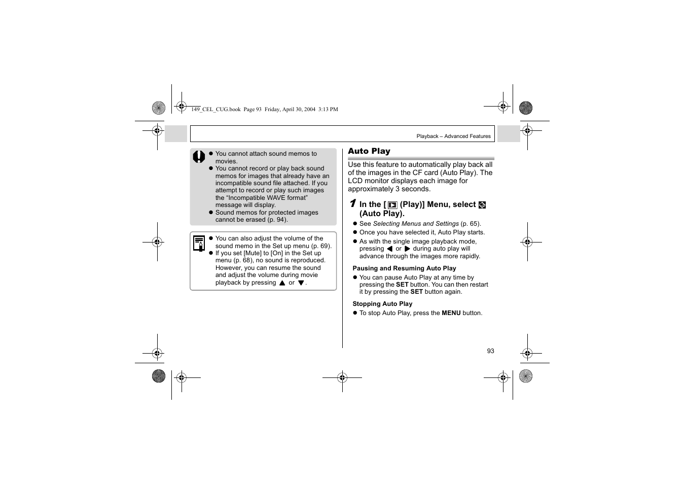 Canon A85 User Manual | Page 95 / 162