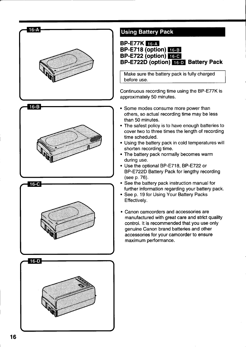 Canon E 333 D User Manual | Page 16 / 82