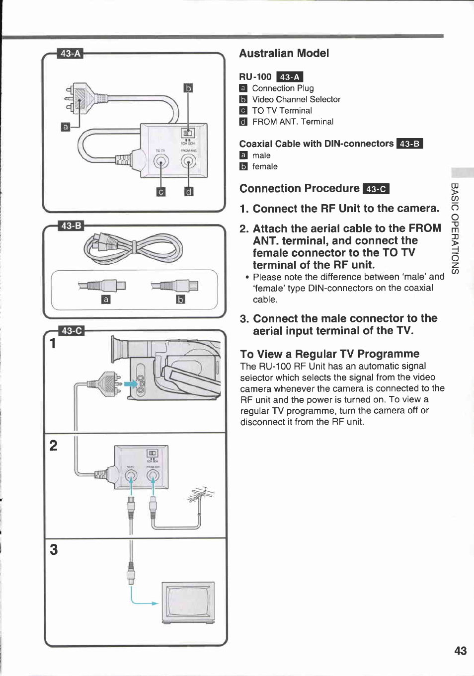 Coaxial cable with din-connectors kbsl | Canon E 333 D User Manual | Page 41 / 82