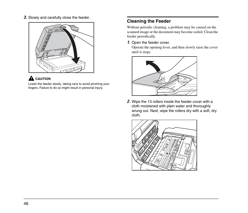 Cleaning the feeder | Canon DR-7090C User Manual | Page 54 / 77