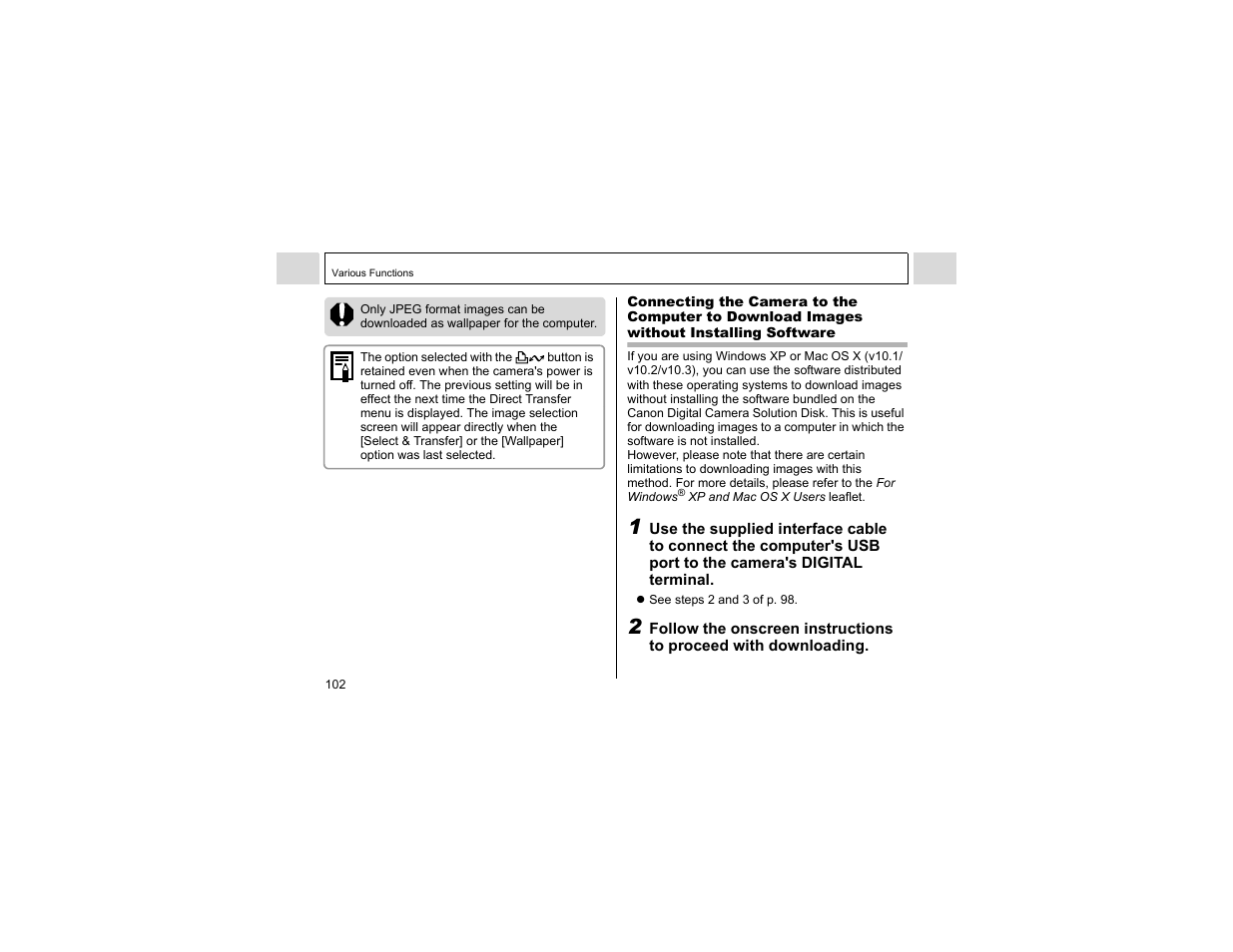 Canon A400 User Manual | Page 104 / 148