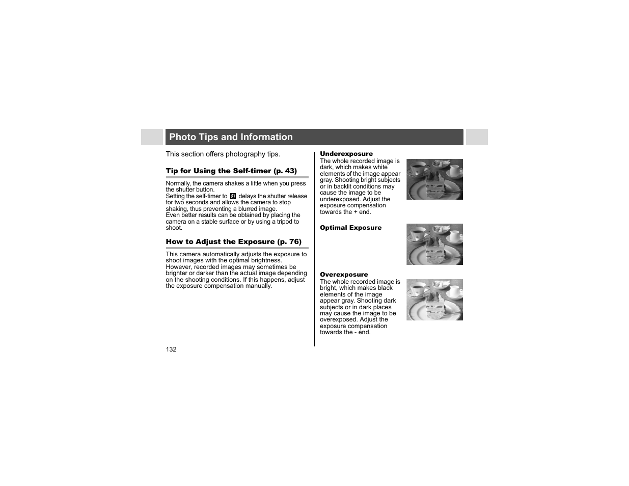 Photo tips and information | Canon A400 User Manual | Page 134 / 148