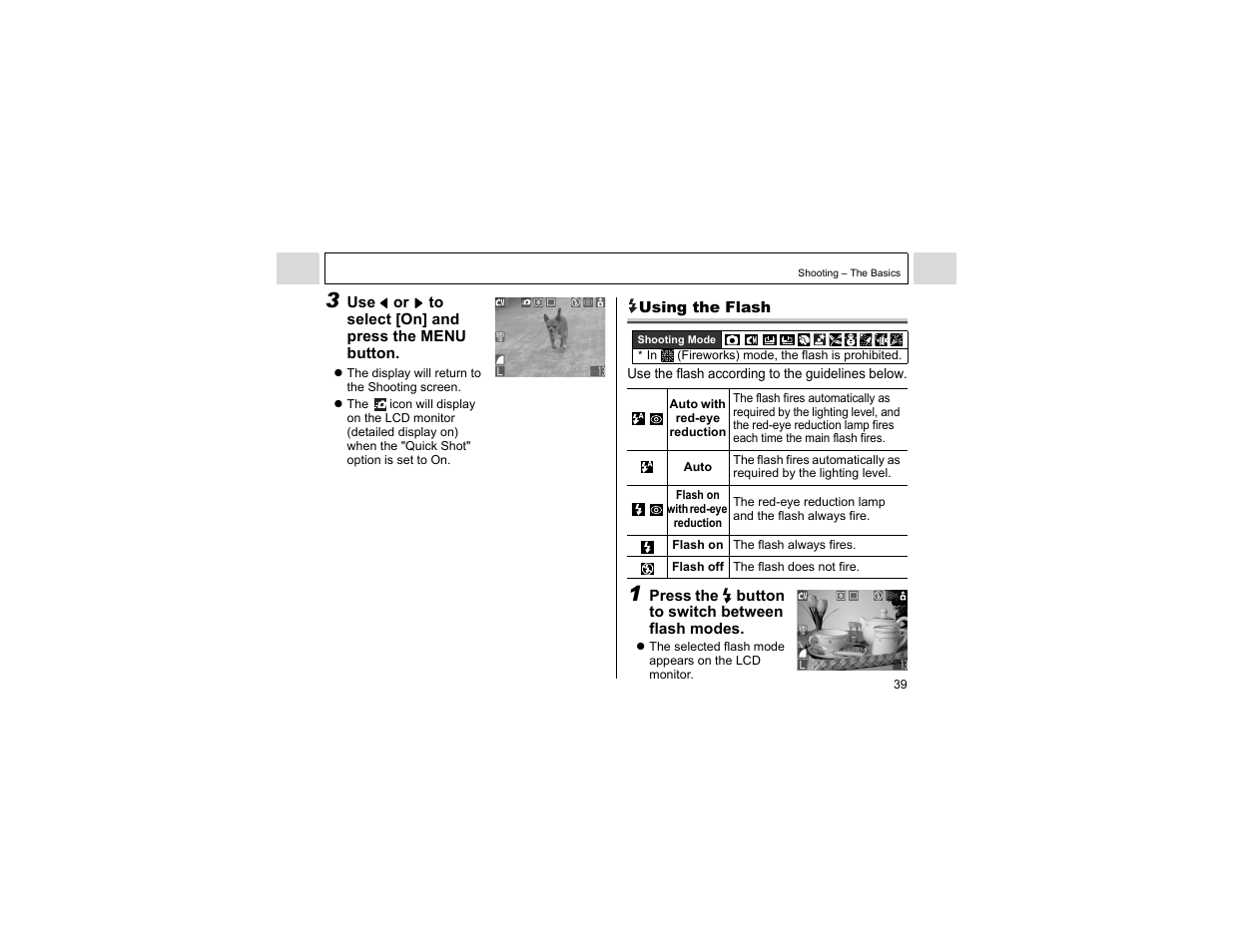 Using the flash | Canon A400 User Manual | Page 41 / 148