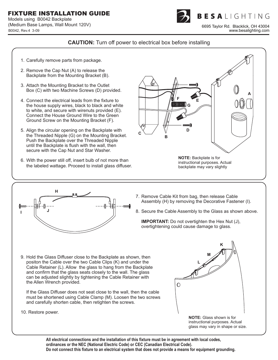 Besa Lighting Tomas (Sconces) User Manual | 1 page
