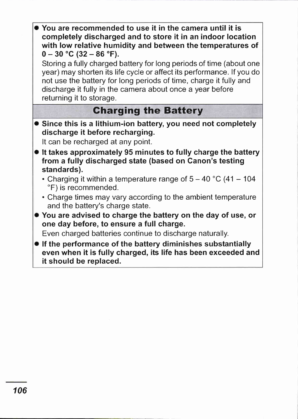 Charging the battery | Canon IXUS 750 User Manual | Page 108 / 126