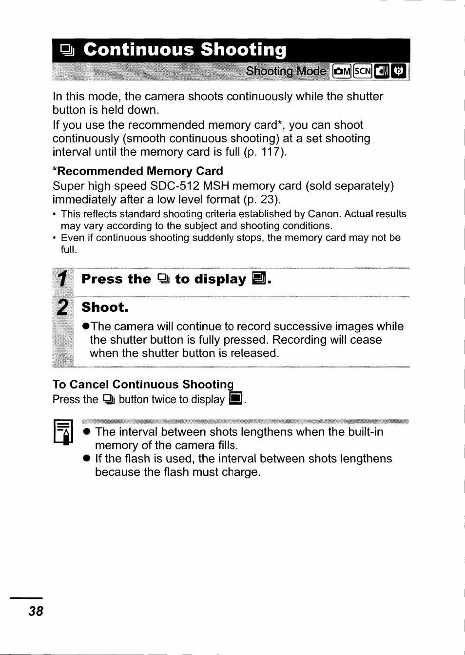 Qi continuous s, 1 press the qli to display h, 2 shoot | 1press the qli to display h 2 shoot | Canon IXUS 750 User Manual | Page 40 / 126