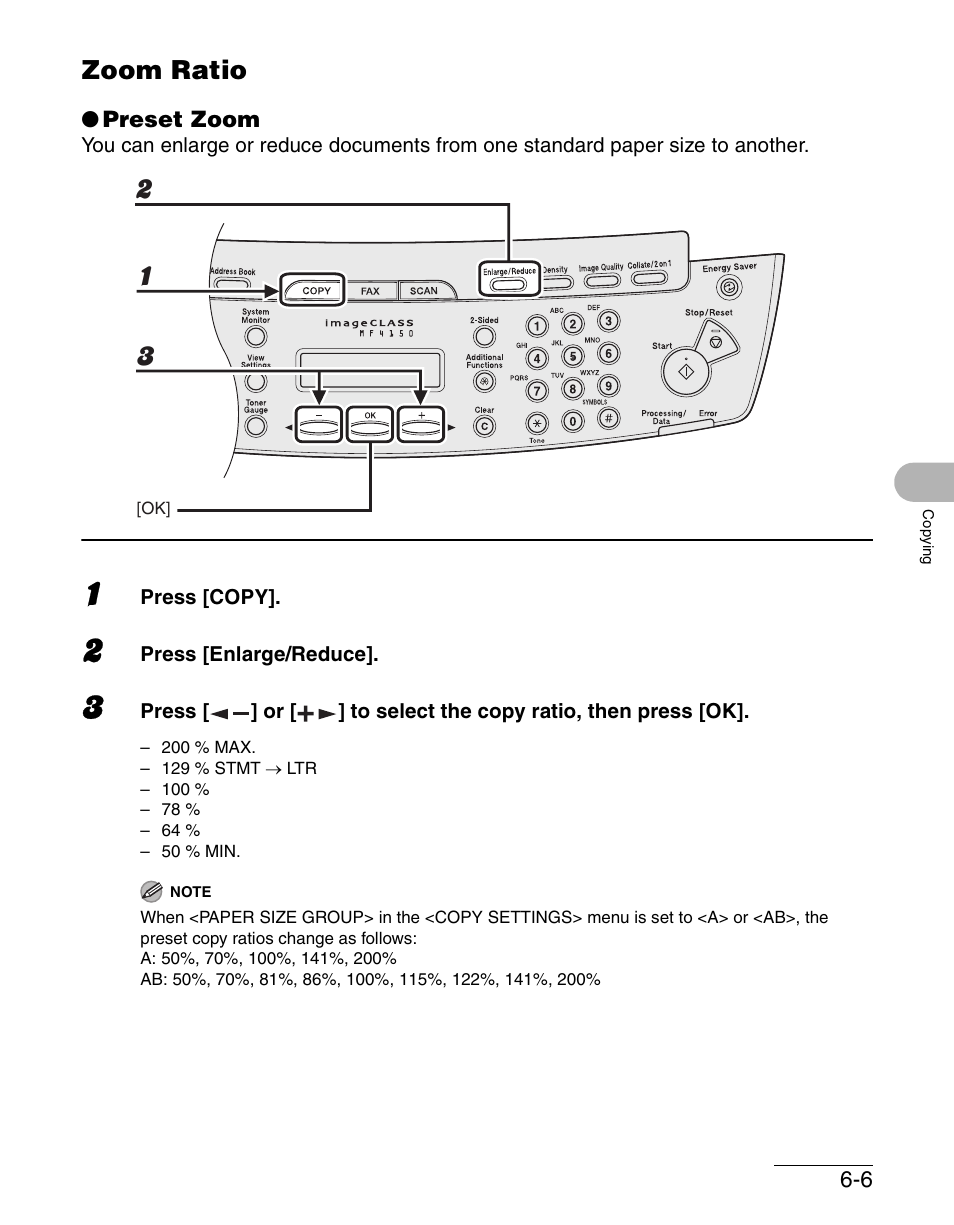 Zoom ratio, Zoom ratio -6 | Canon IMAGECLASS MF4150 User Manual | Page 100 / 175