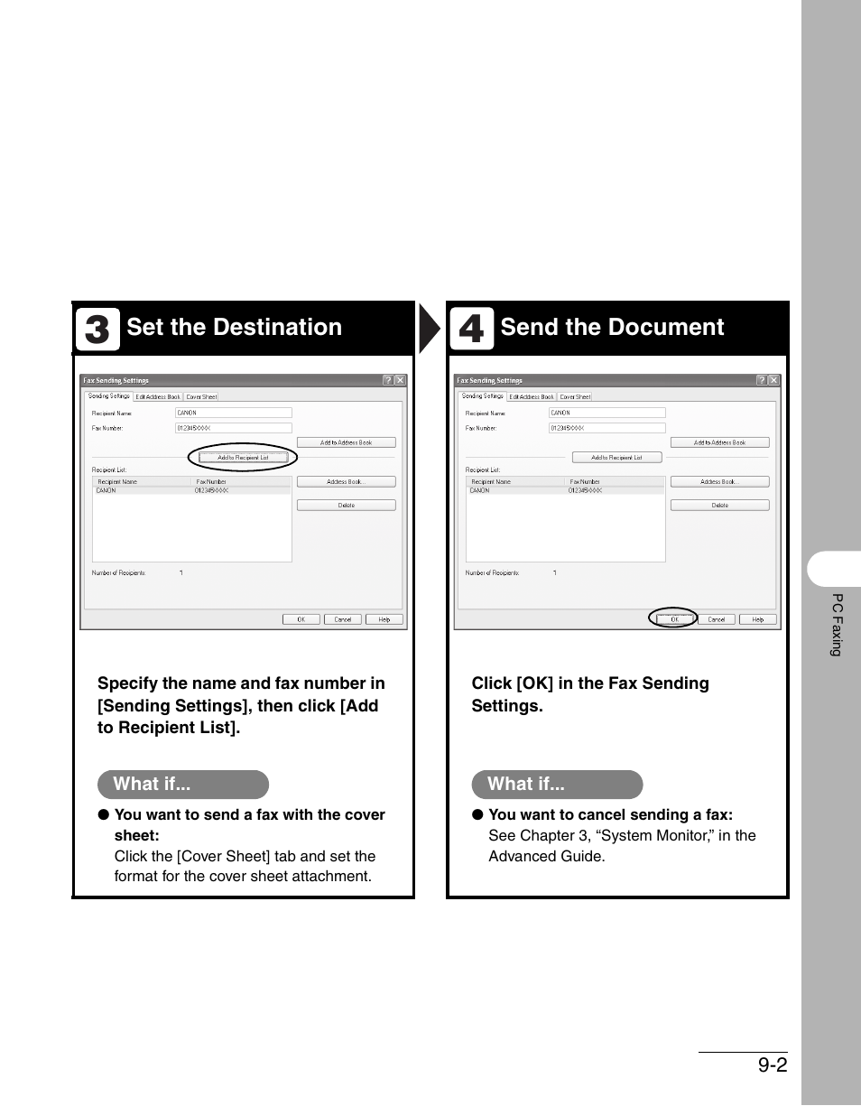 Set the destination send the document | Canon IMAGECLASS MF4150 User Manual | Page 107 / 175