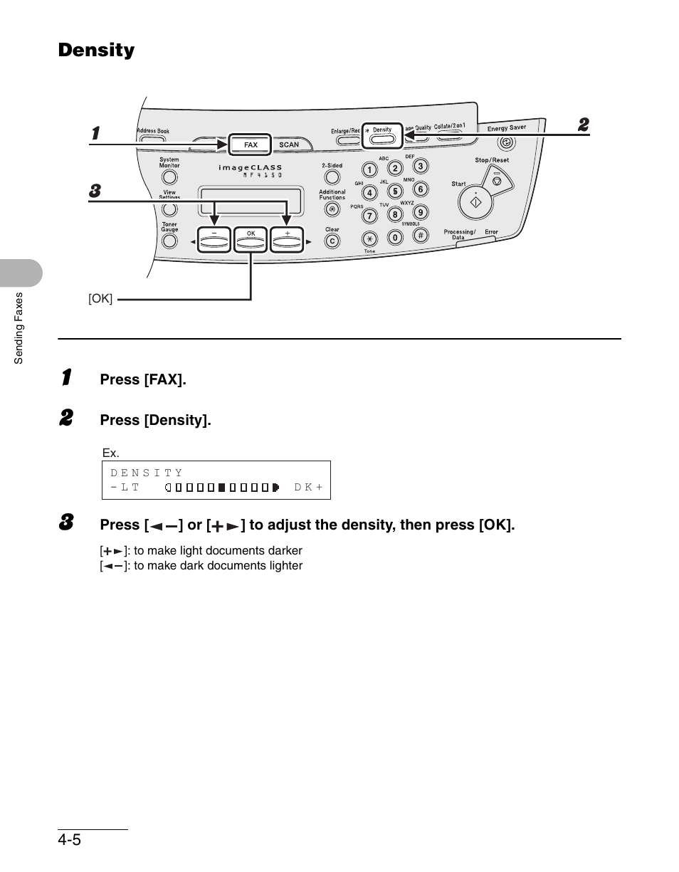 Density, Density -5 | Canon IMAGECLASS MF4150 User Manual | Page 64 / 175
