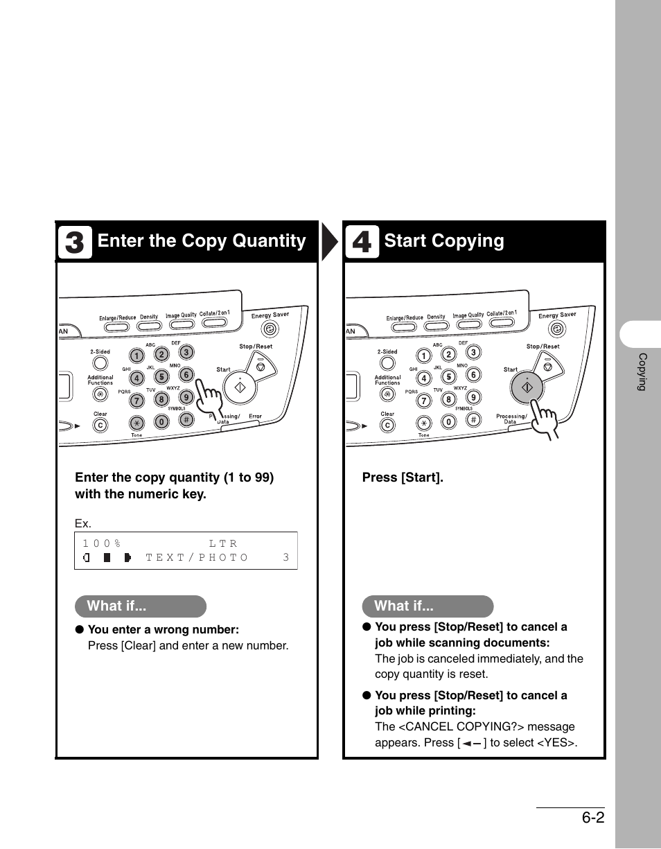 Enter the copy quantity start copying | Canon IMAGECLASS MF4150 User Manual | Page 96 / 175