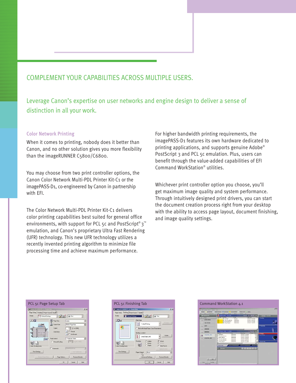 Complement your capabilities across multiple users | Canon C5800 User Manual | Page 8 / 12