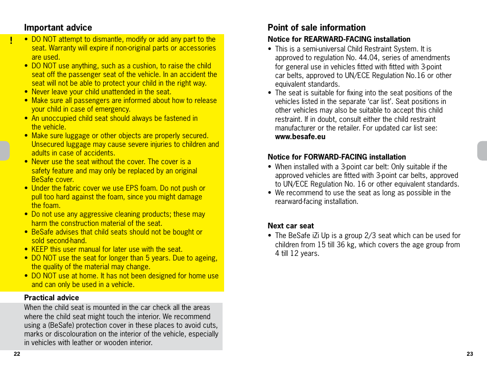 Besafe X3-GB User Manual | Page 12 / 13