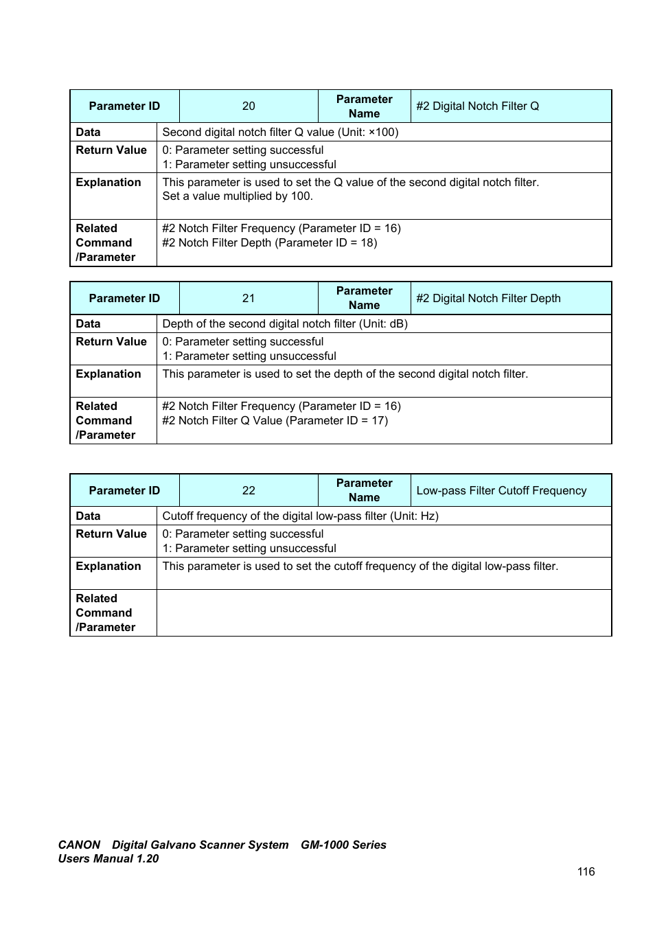 Canon GM-1000 User Manual | Page 116 / 140