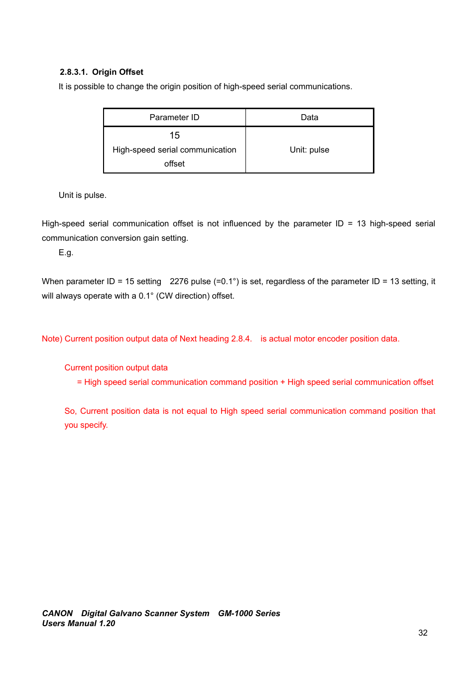 Origin offset | Canon GM-1000 User Manual | Page 32 / 140