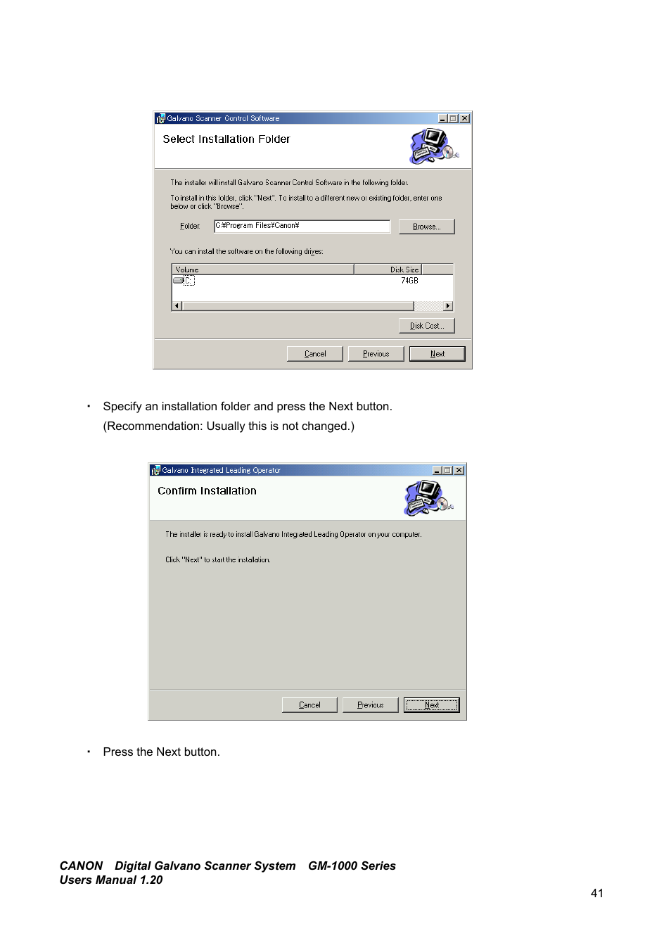 Canon GM-1000 User Manual | Page 41 / 140