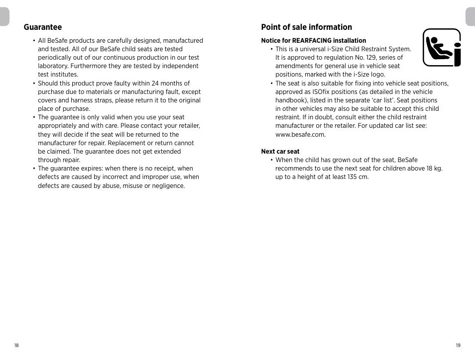 Besafe iZi Kid i-size User Manual | Page 7 / 8