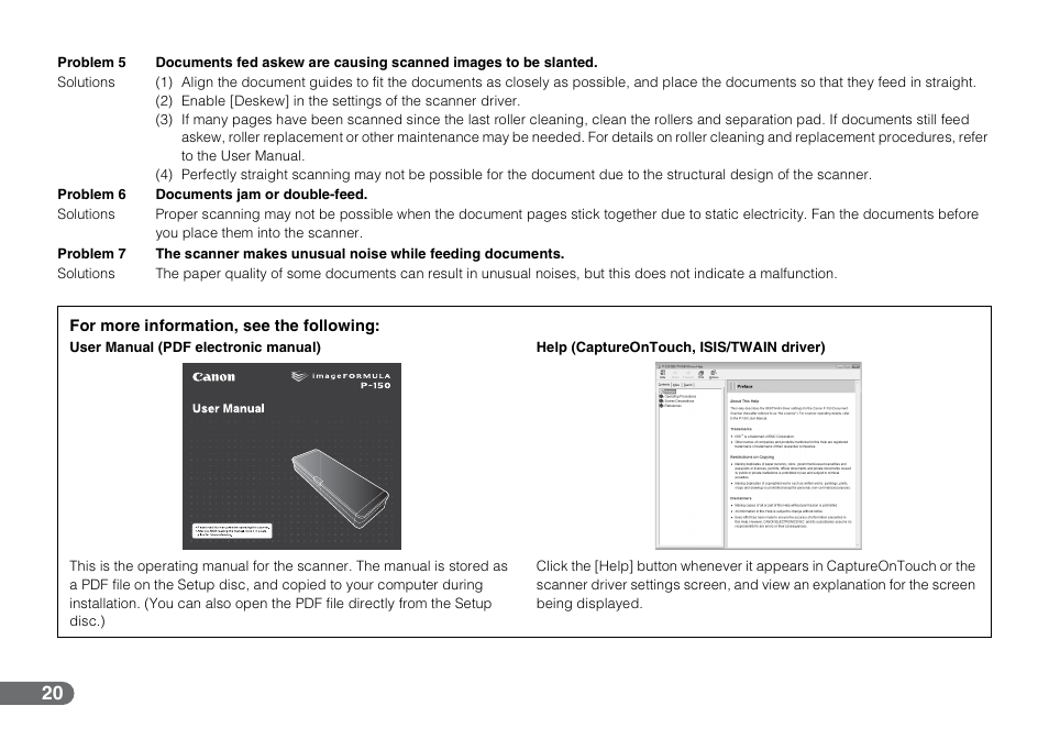 Canon P-150 User Manual | Page 20 / 26