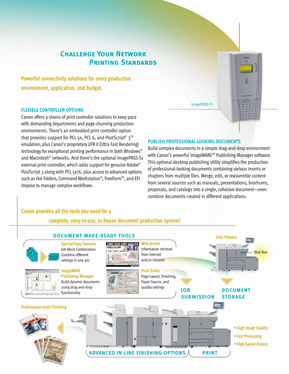 Challenge your network printing standards | Canon 7086 User Manual | Page 7 / 14