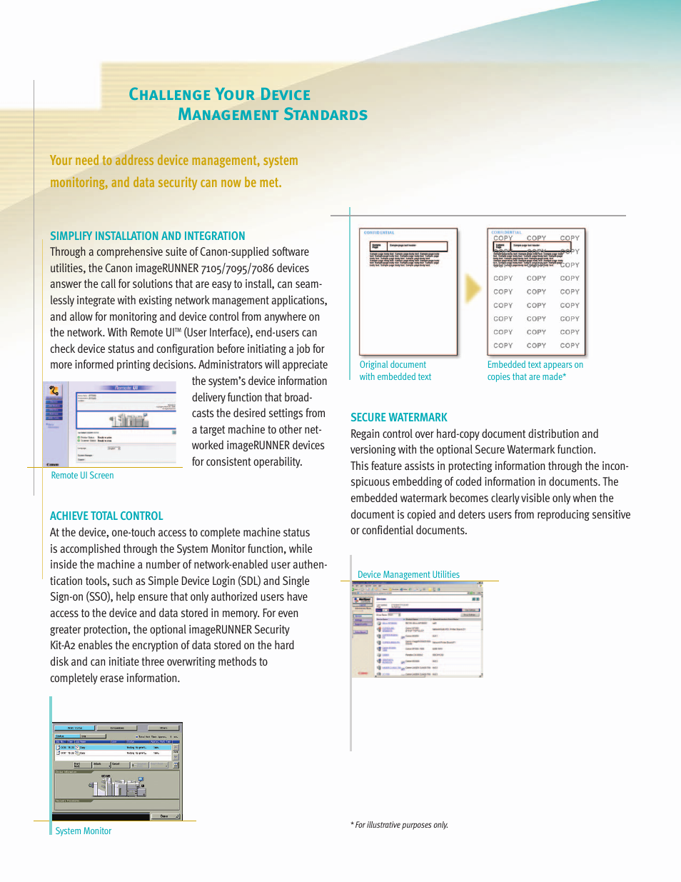 Challenge your device management standards | Canon 7086 User Manual | Page 8 / 14