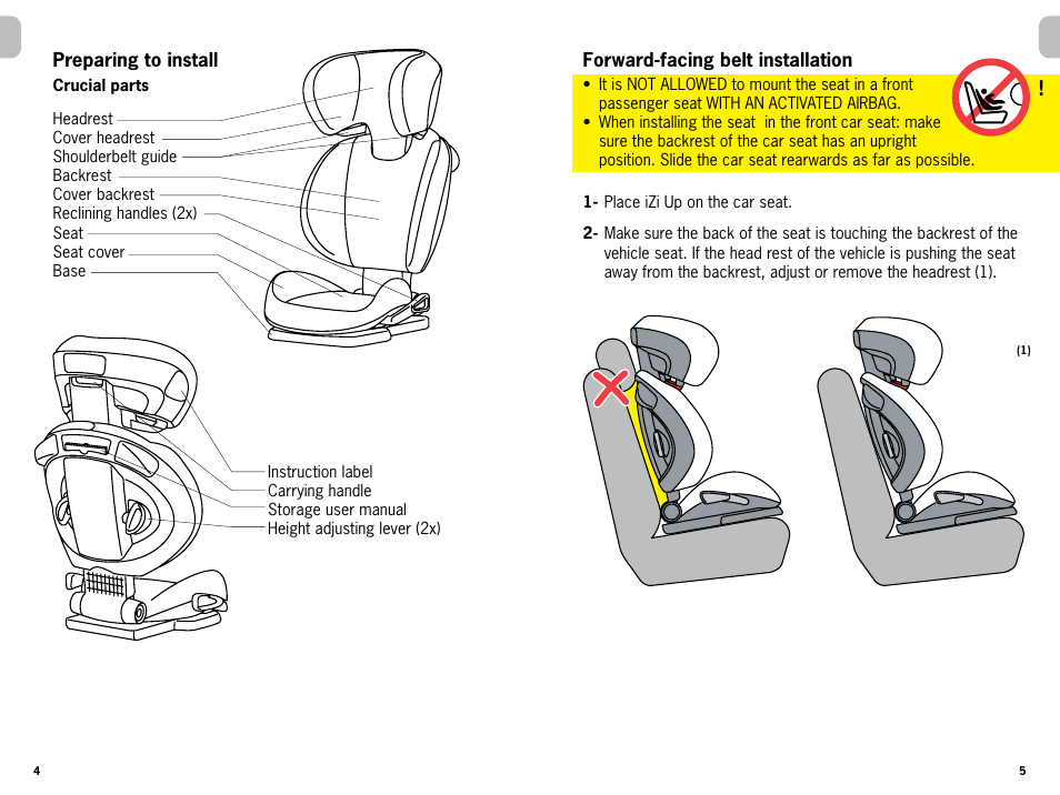Besafe iZi Up X3 User Manual | Page 3 / 8