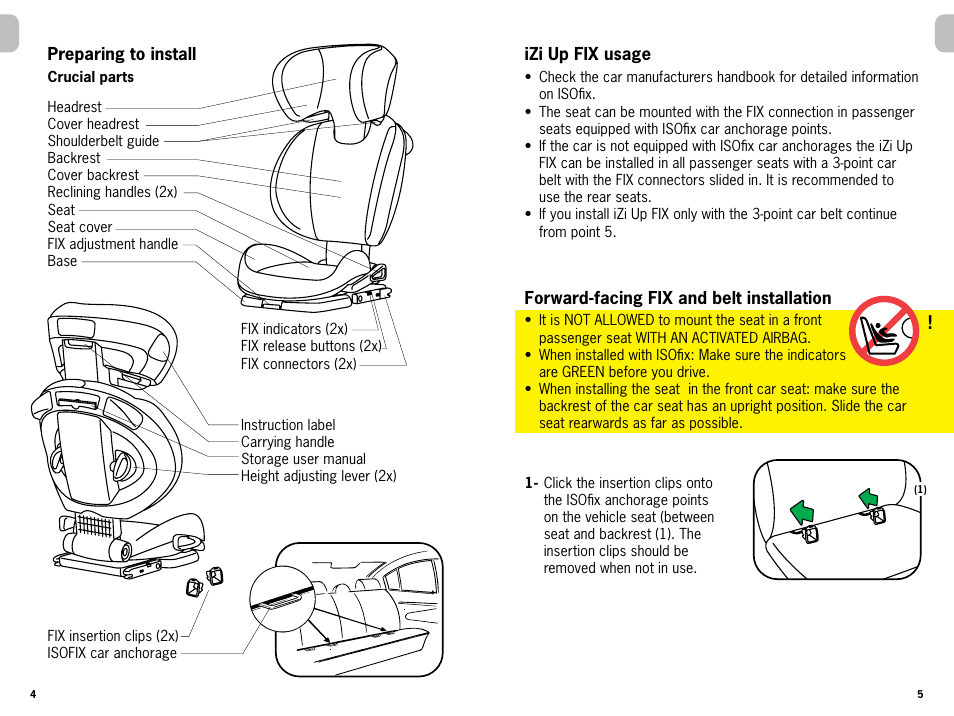 Besafe iZi Up X3 ISOfix User Manual | Page 3 / 9
