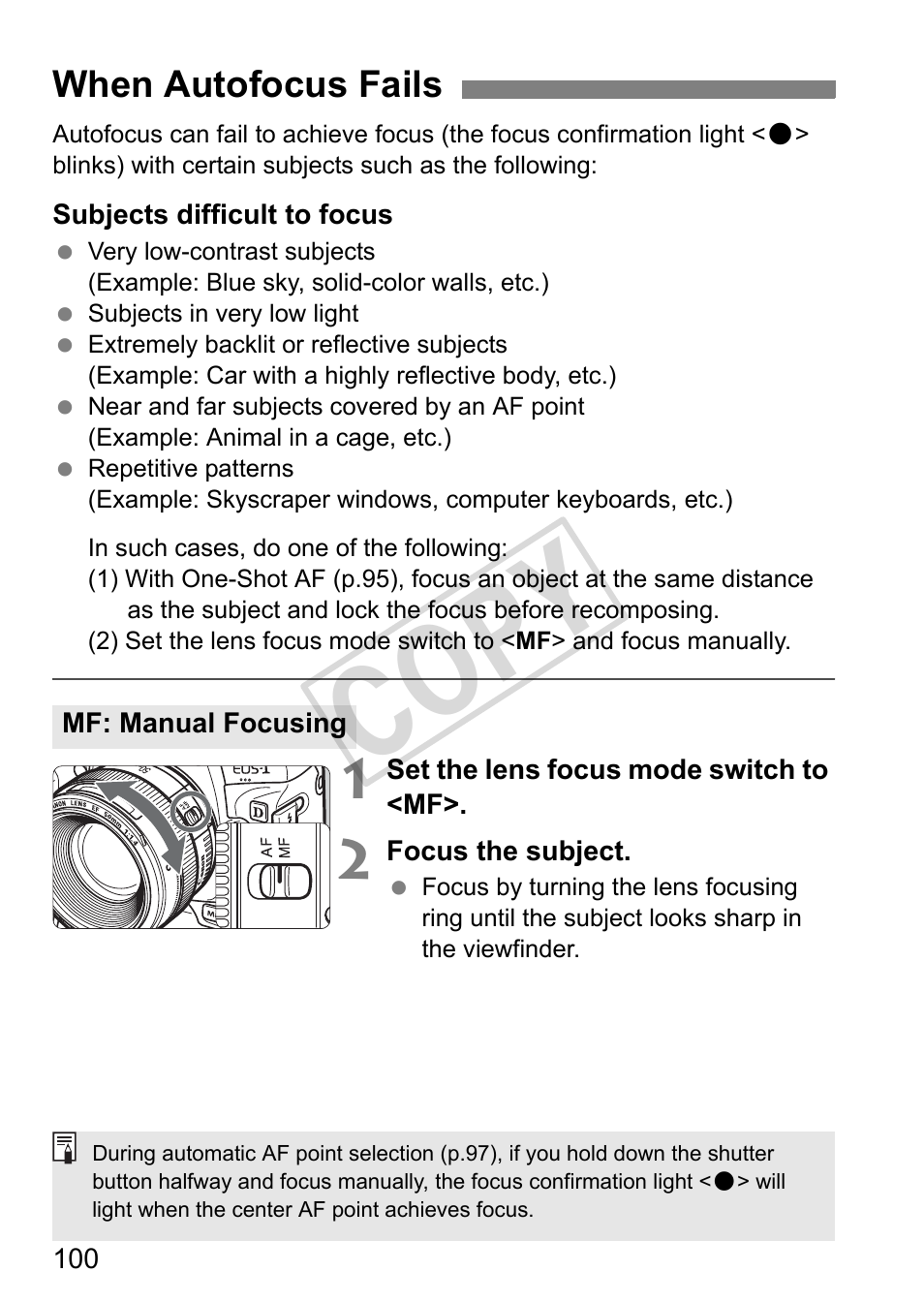 Cop y | Canon EOS 1D User Manual | Page 100 / 276