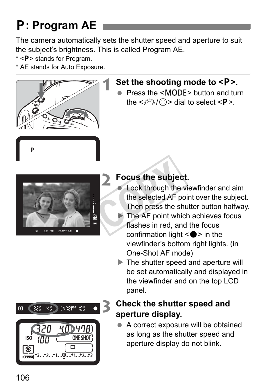 Cop y | Canon EOS 1D User Manual | Page 106 / 276