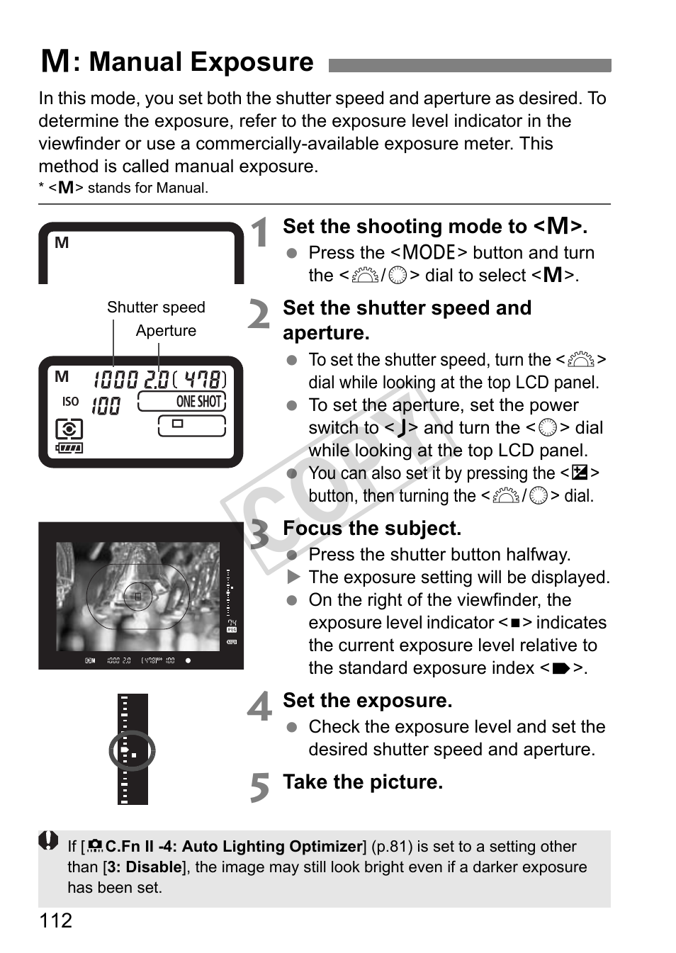 Cop y | Canon EOS 1D User Manual | Page 112 / 276