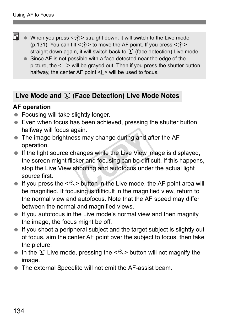 Cop y | Canon EOS 1D User Manual | Page 134 / 276