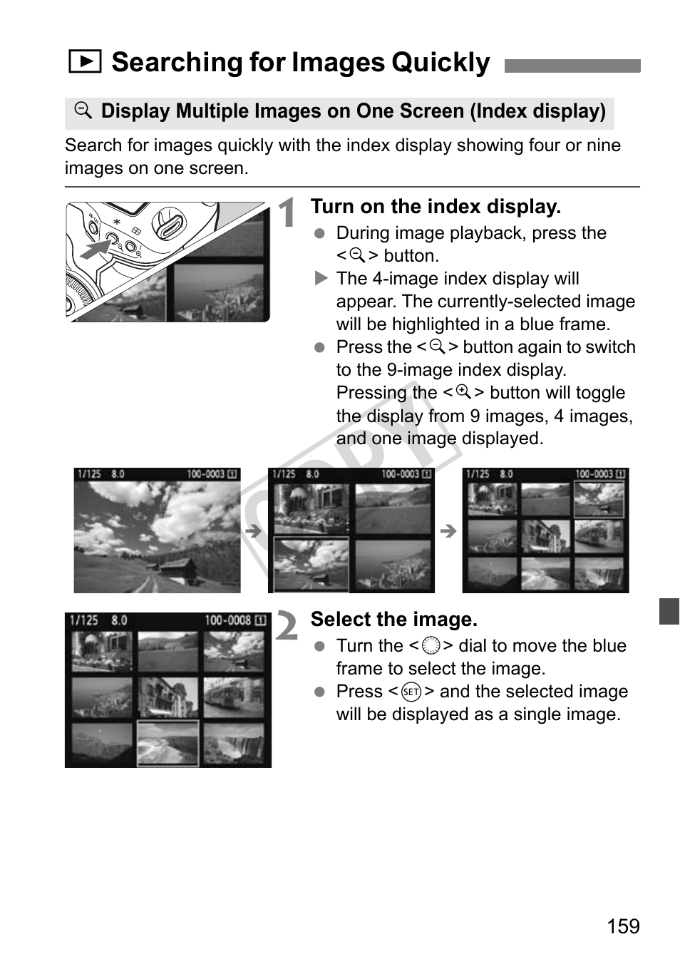 Cop y | Canon EOS 1D User Manual | Page 159 / 276