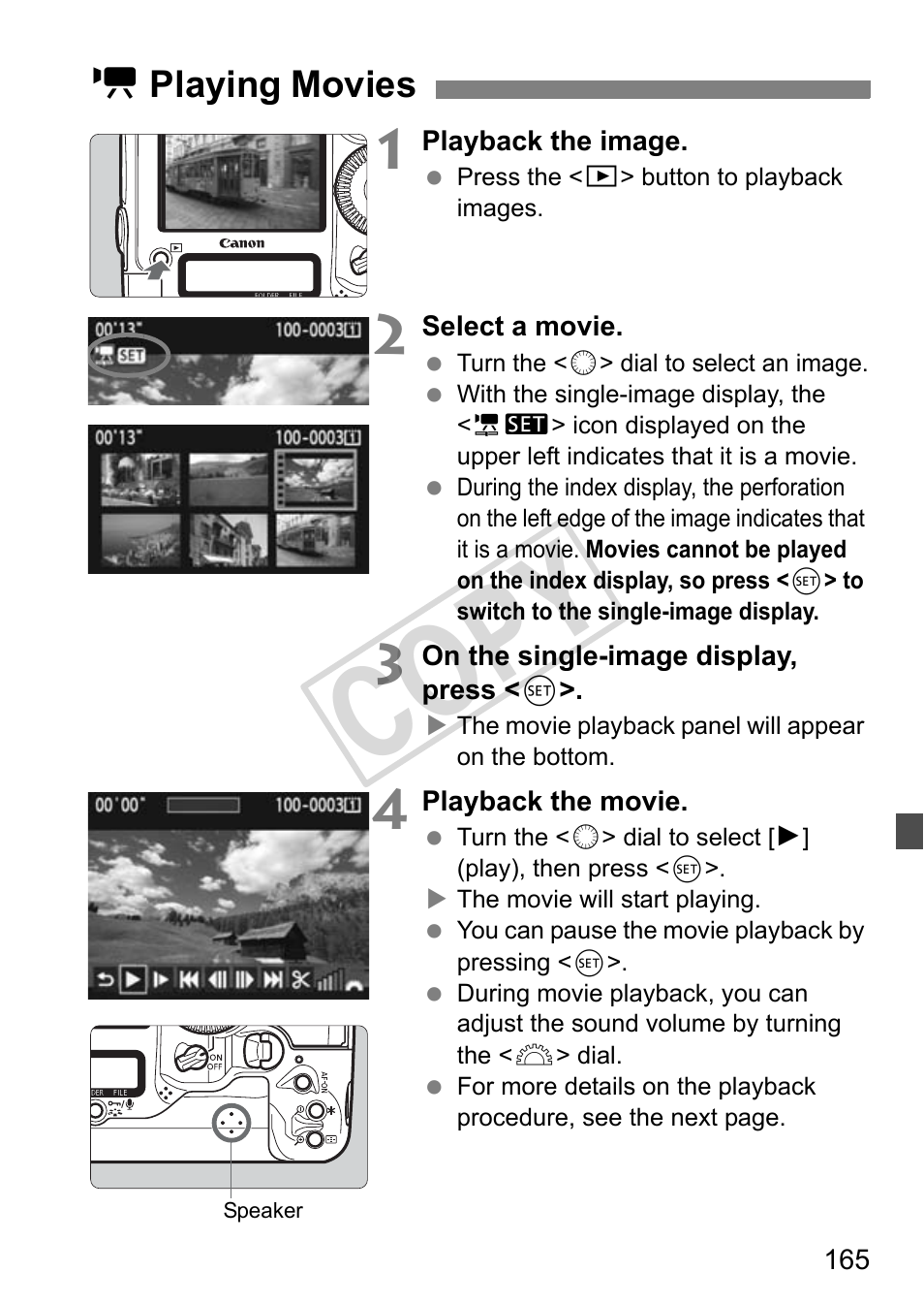 Cop y | Canon EOS 1D User Manual | Page 165 / 276