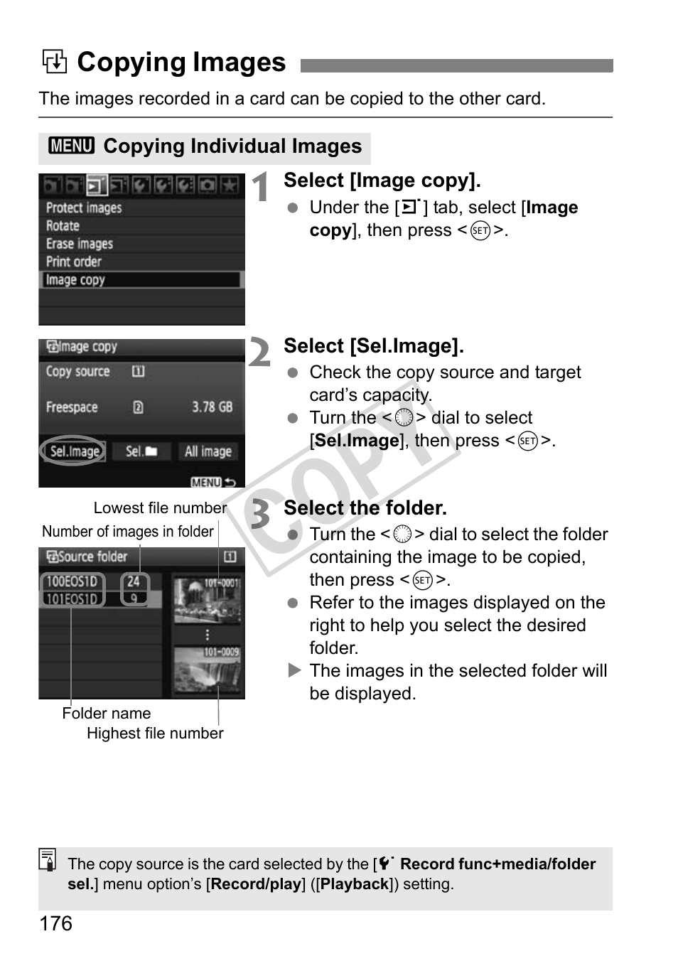 Cop y | Canon EOS 1D User Manual | Page 176 / 276