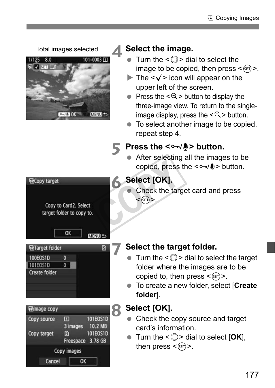 Cop y | Canon EOS 1D User Manual | Page 177 / 276