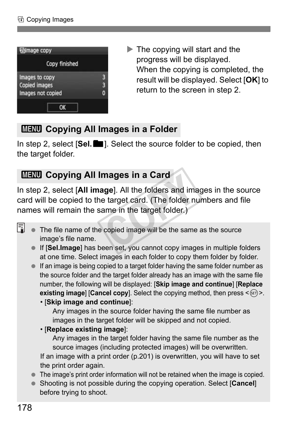 Cop y | Canon EOS 1D User Manual | Page 178 / 276