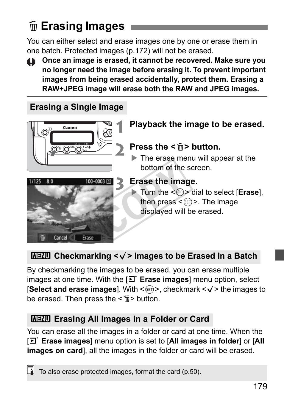 Cop y | Canon EOS 1D User Manual | Page 179 / 276