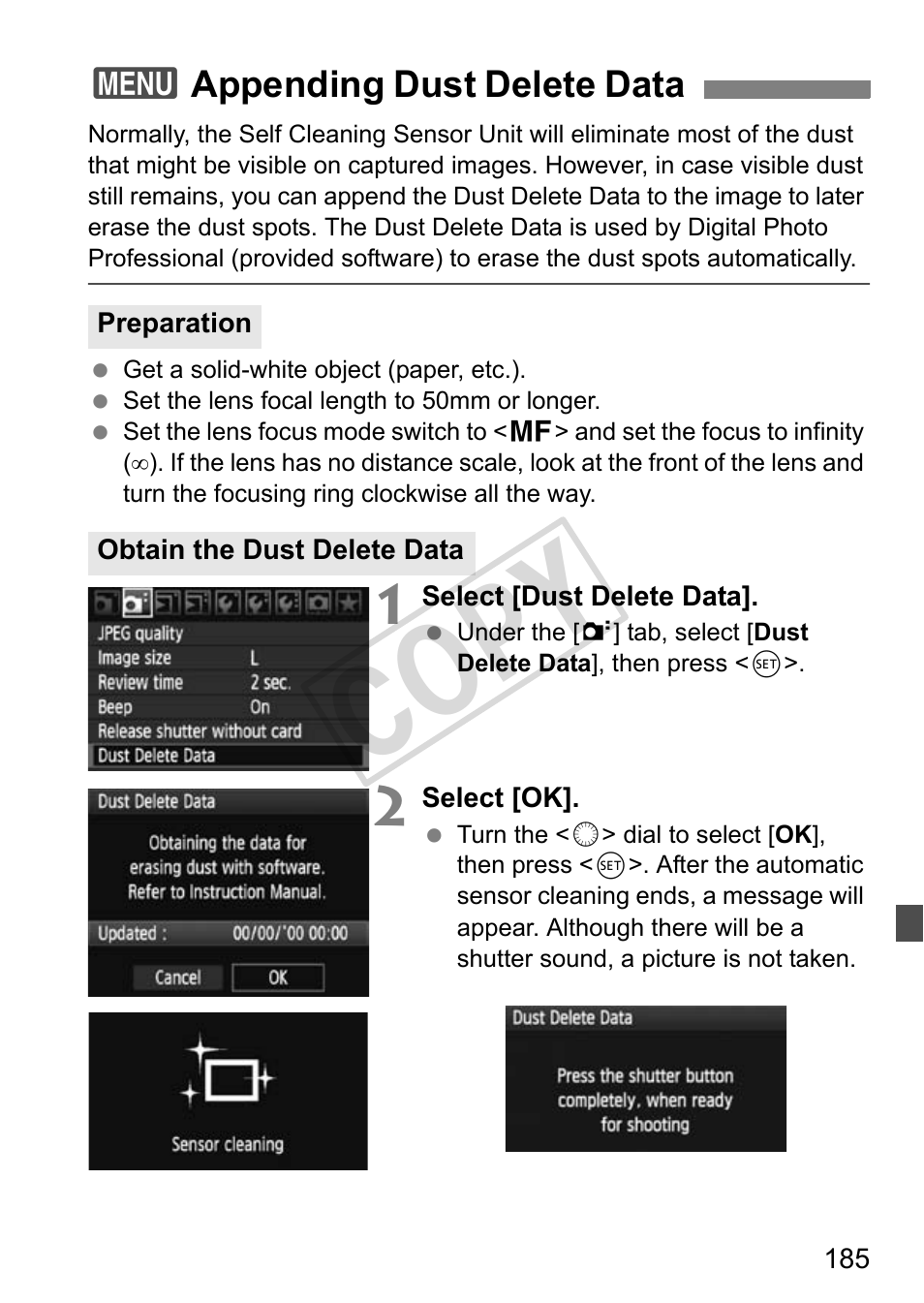 Cop y | Canon EOS 1D User Manual | Page 185 / 276