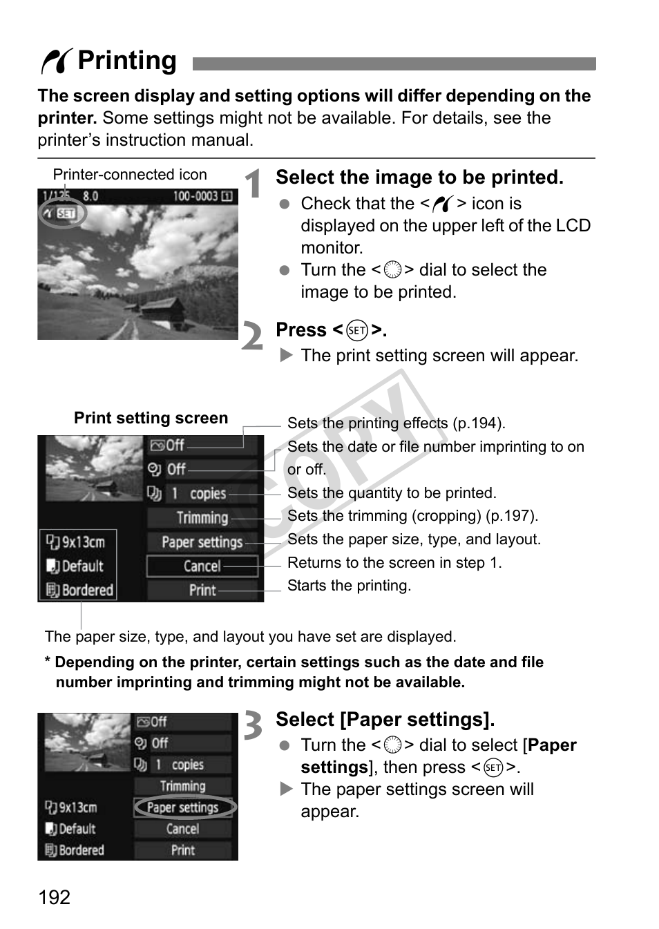 Cop y | Canon EOS 1D User Manual | Page 192 / 276