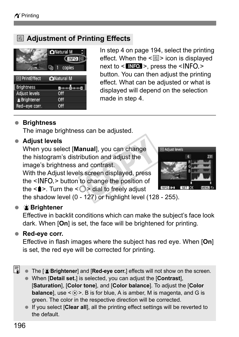 Cop y | Canon EOS 1D User Manual | Page 196 / 276