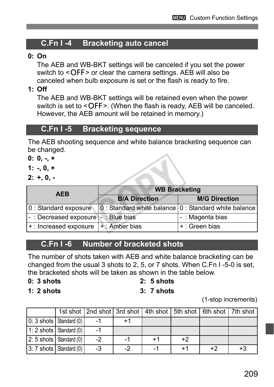 Cop y | Canon EOS 1D User Manual | Page 209 / 276