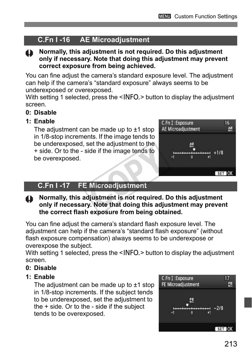 Cop y | Canon EOS 1D User Manual | Page 213 / 276