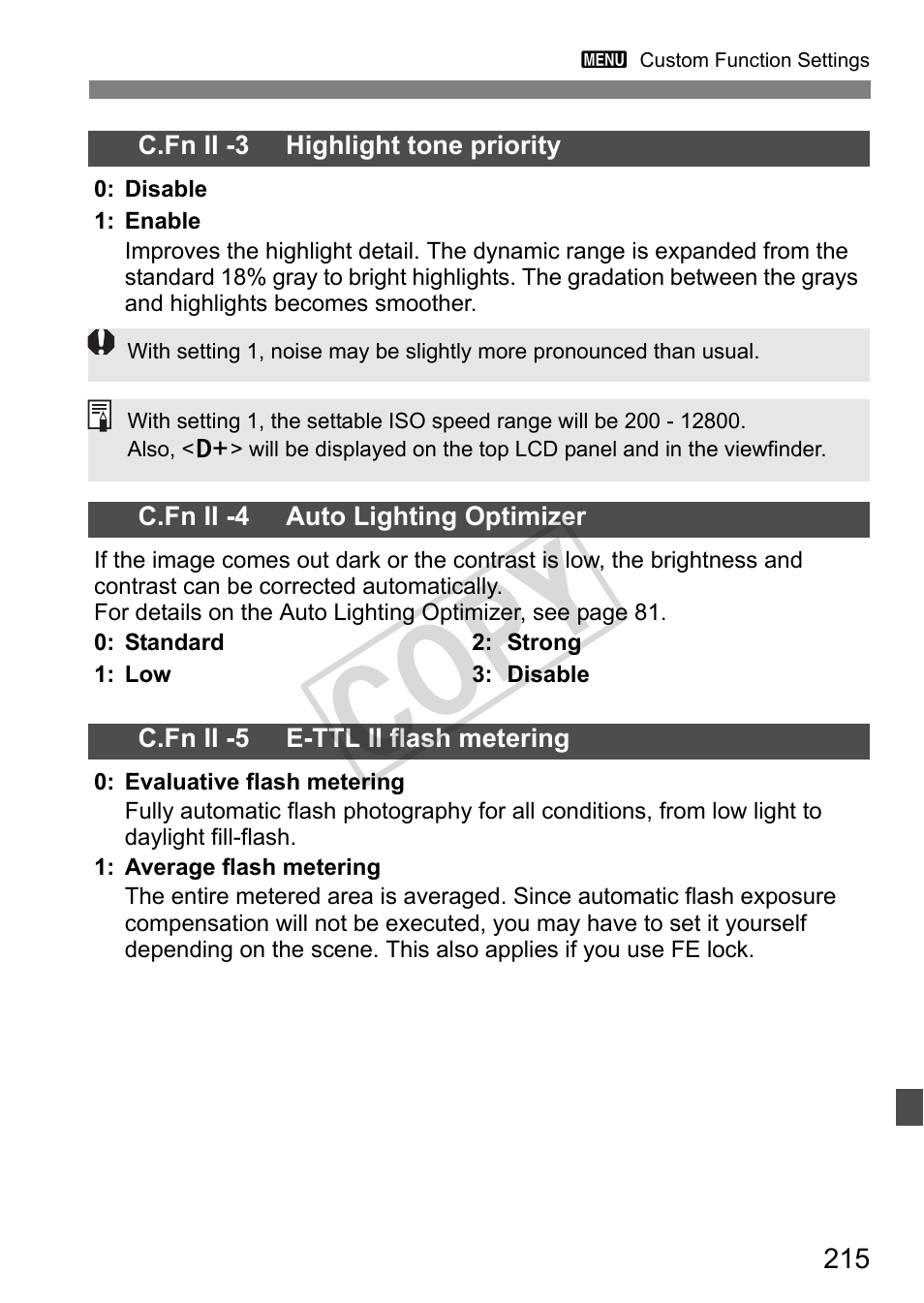 Cop y | Canon EOS 1D User Manual | Page 215 / 276