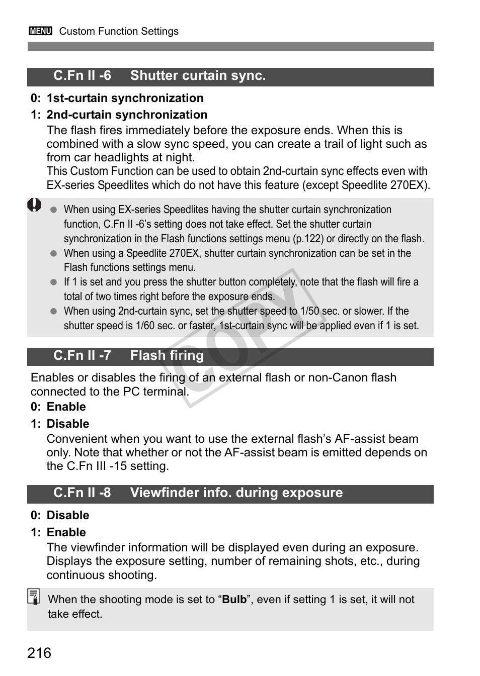 Cop y | Canon EOS 1D User Manual | Page 216 / 276