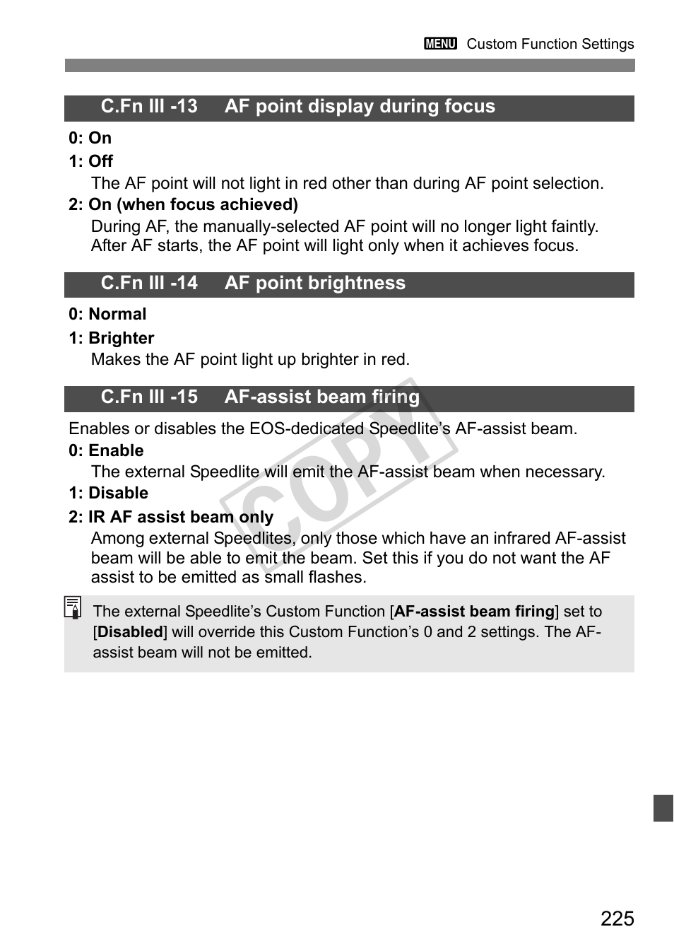 Cop y | Canon EOS 1D User Manual | Page 225 / 276