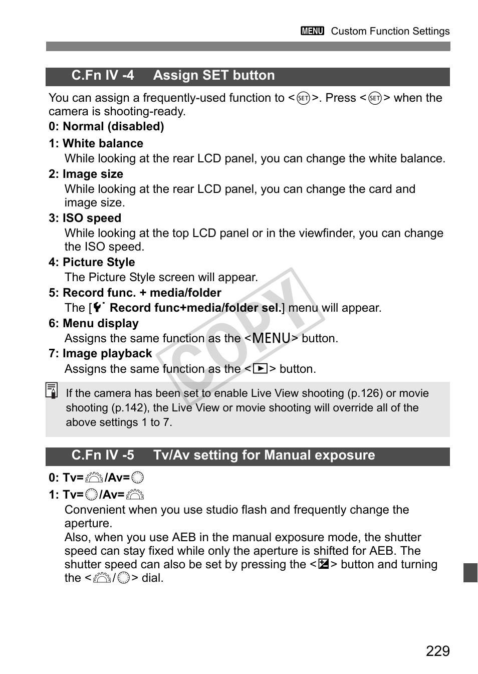 Cop y | Canon EOS 1D User Manual | Page 229 / 276