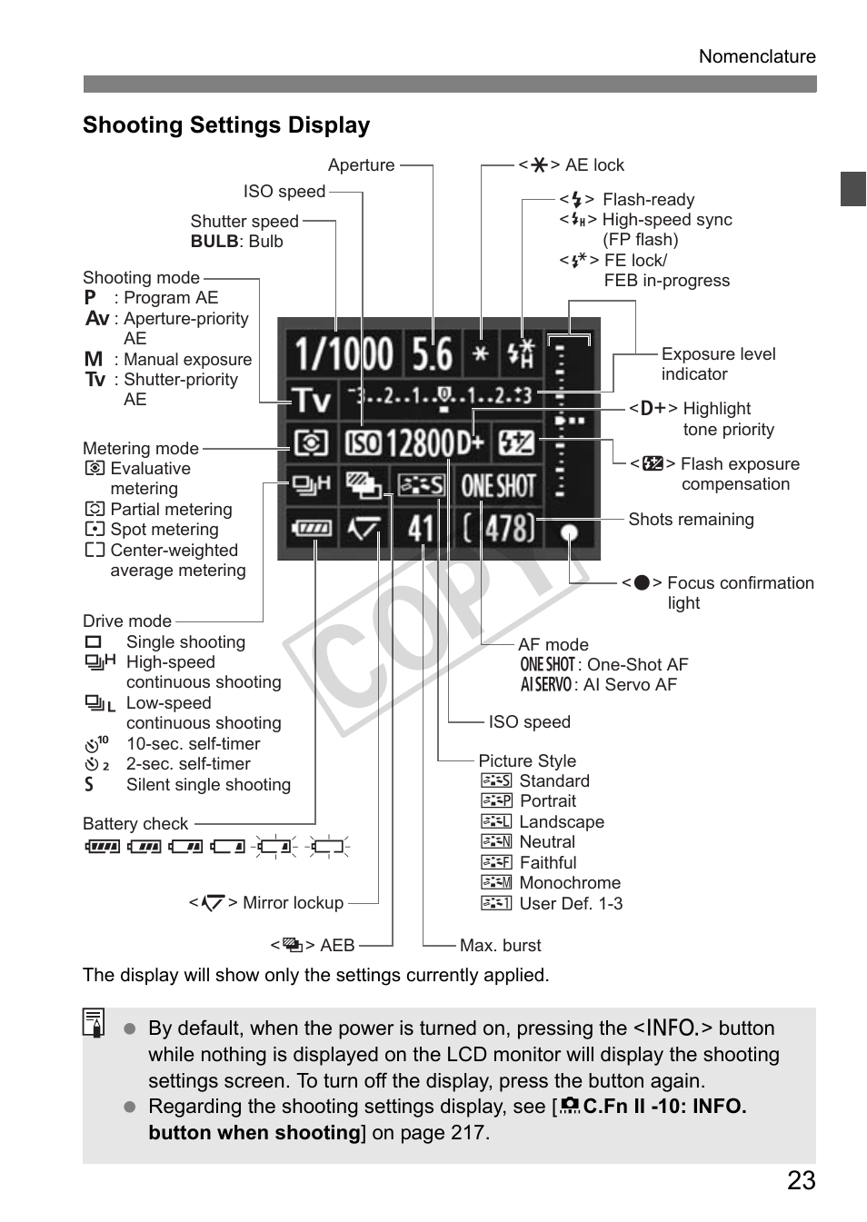 Cop y | Canon EOS 1D User Manual | Page 23 / 276